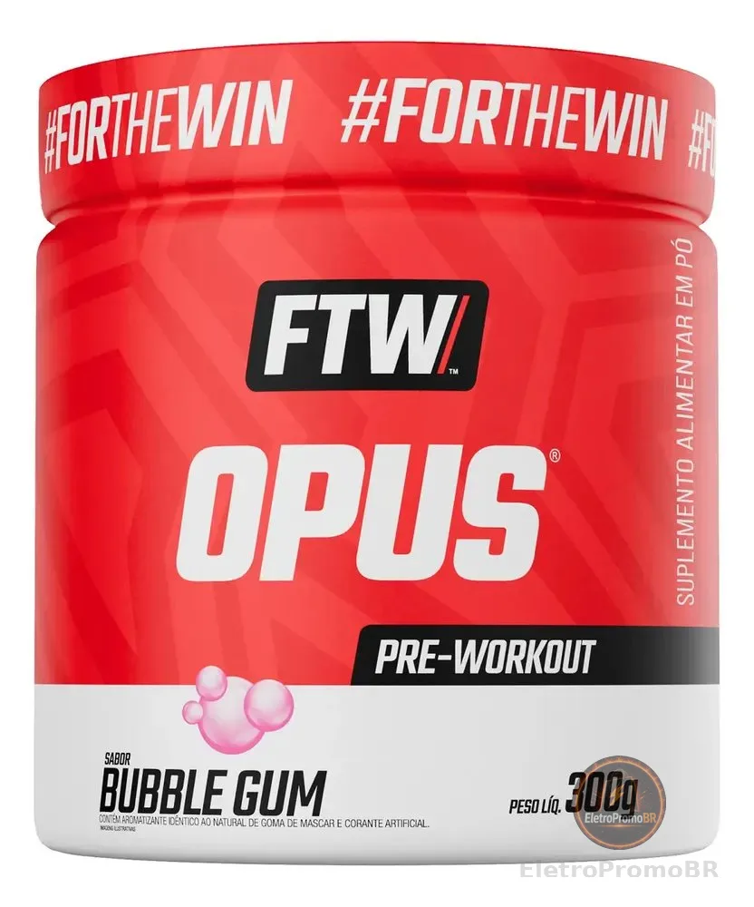 Opus Pre-workout 300g Sabor Bubble Gum - Ftw