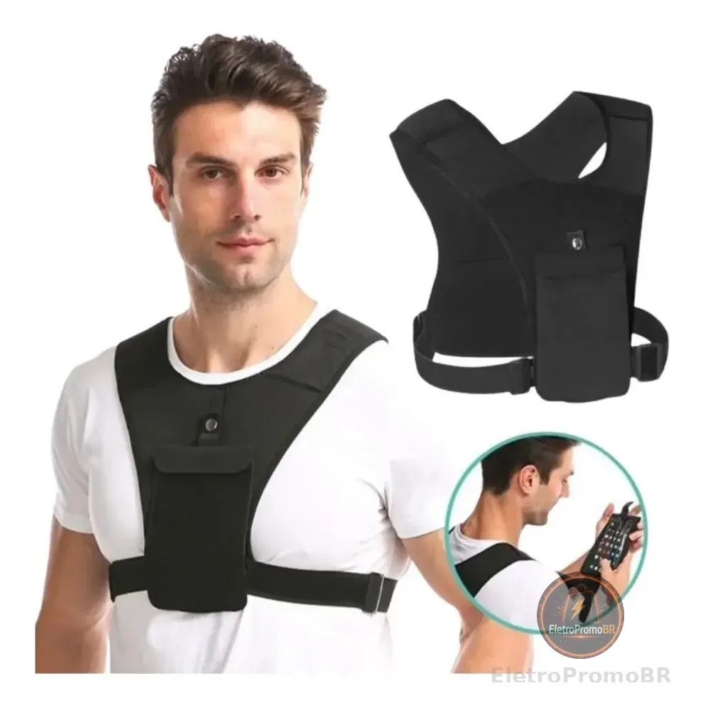 Colete Masculino Protetor Bolso Para Celular Esporte Oferta