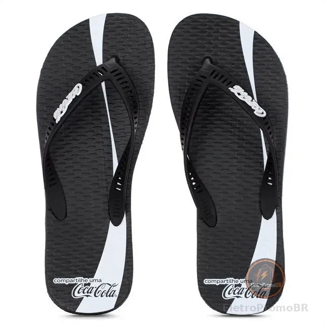 Chinelo Coca-cola Masculino Preto Super Macio