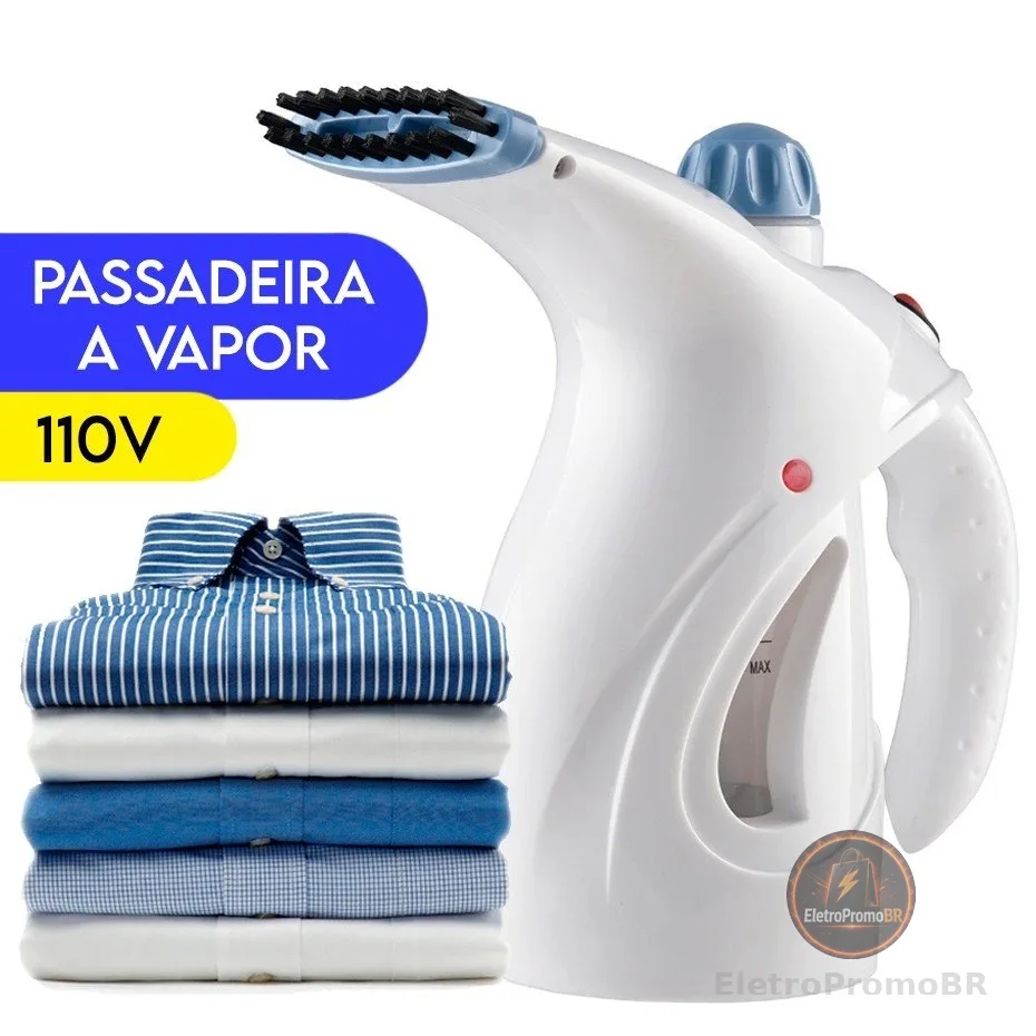 Passadeira 110v Ferro a Vapor Vaporizador de Roupas Tira Amasso Portátil 800W