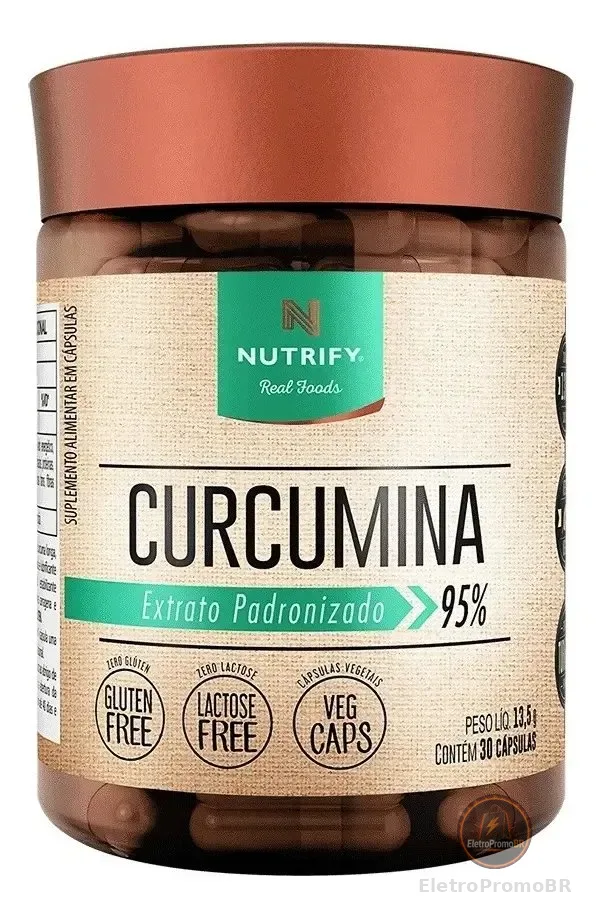 Nutrify - Curcumina 30 Cápsulas - Suplemento com Cúrcuma - Antioxidante e Benéfico para Saúde Articular