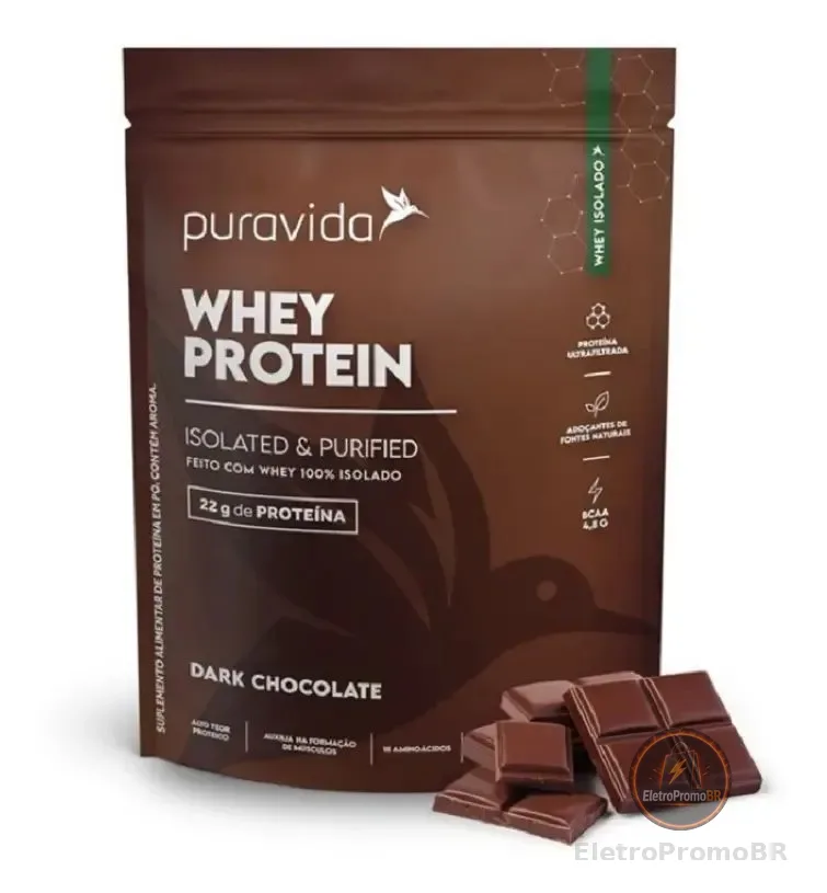 Whey Protein Isolado Dark Chocolate 450g Puravida