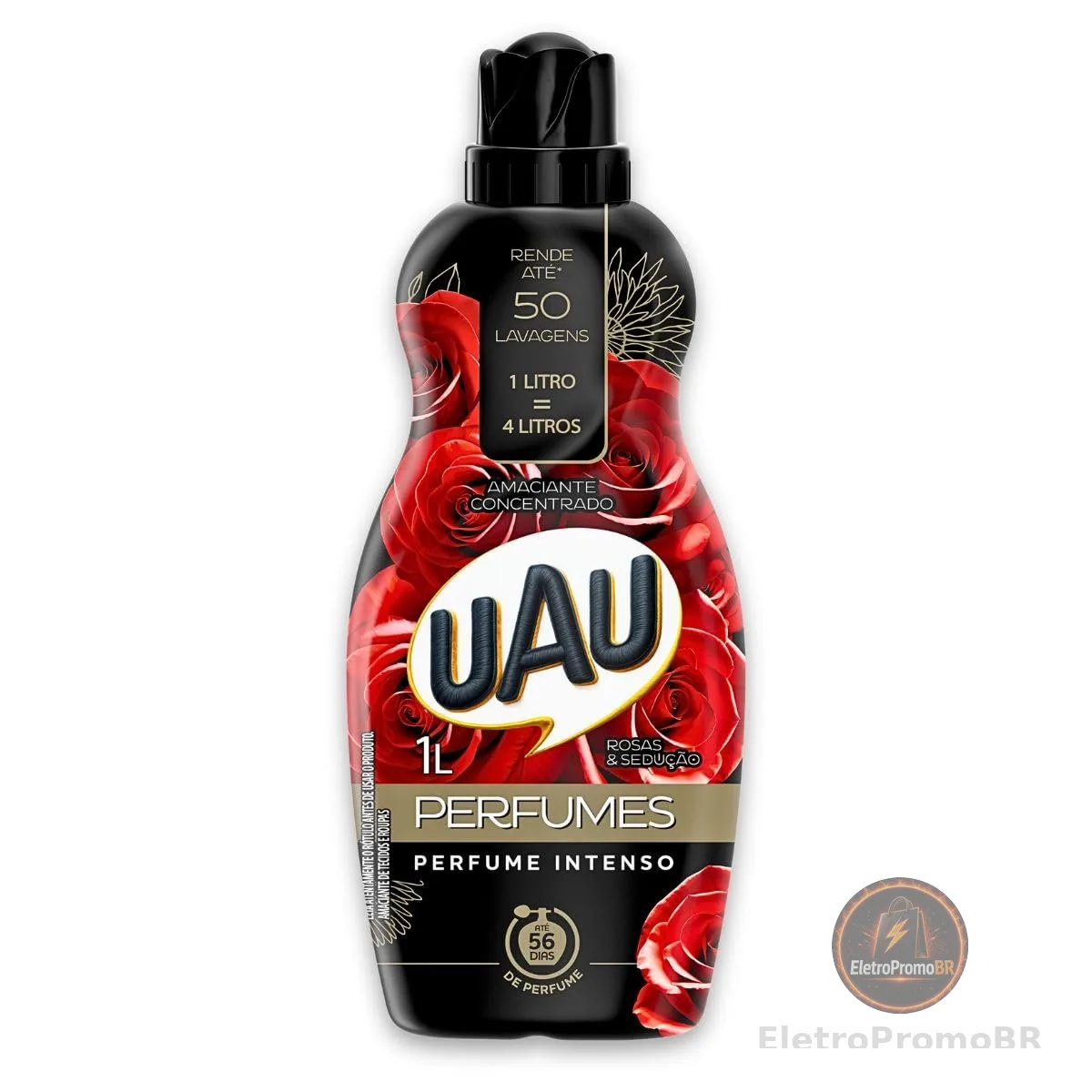 Amaciante Concent Uau Perfumes Rosas e Seducao 1L, Uau