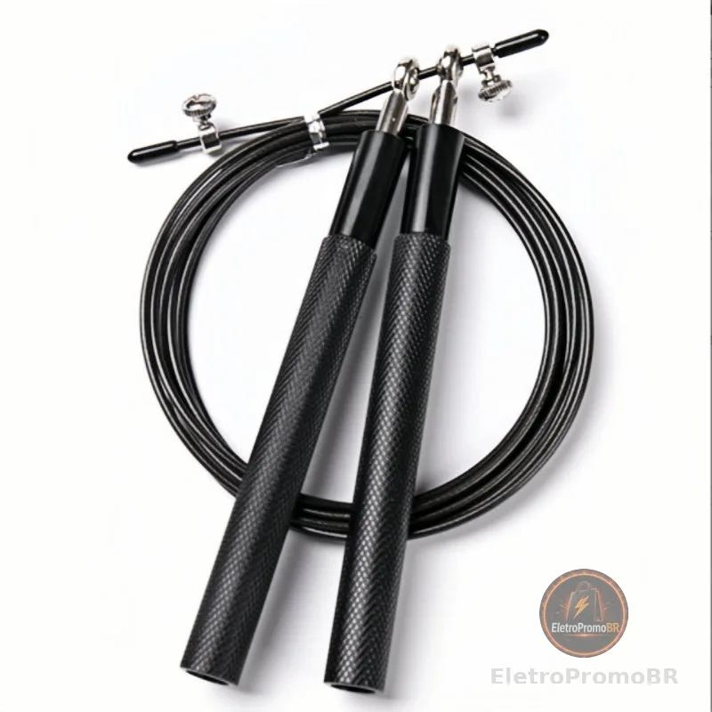 1 Kit Corda Pular Profissional 3 Metro AçO Rolamento PromoçãO