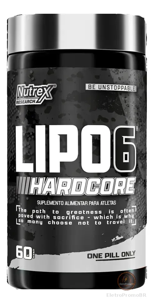 Termogenico Nutrex 6 Hardcore 60 Caps Sem sabor Nutrex Research