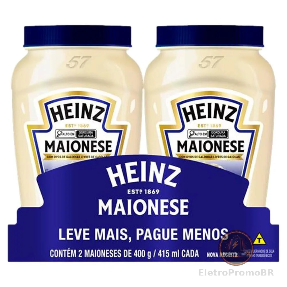 Heinz Pack Maionese Tradicional, 400G - 2 unidades