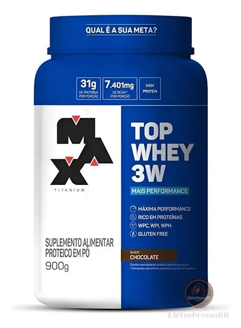 Top Whey 3w Mais Performance 900g Max Titanium