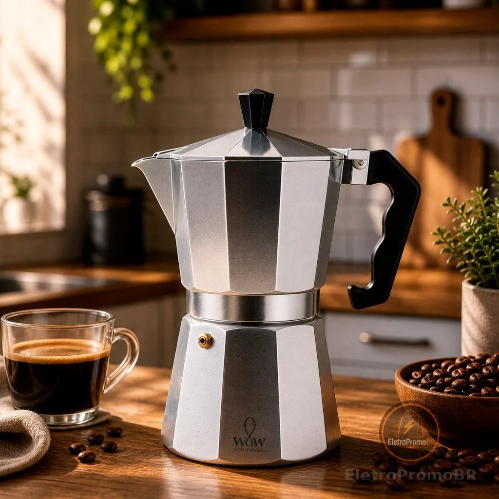 Cafeteira Italiana Premium 6 Xícaras De Alumínio