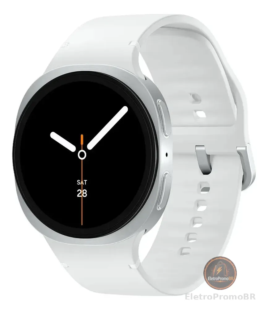 Smartwatch Samsung Galaxy Watch 8 40mm Prateado com Bluetooth e Wi-Fi