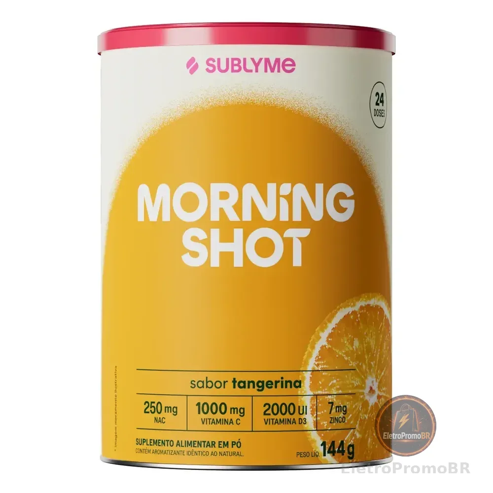 Suplemento De Imunidade Morning Shot De Tangerina Sublyme Com Vitaminas C E D