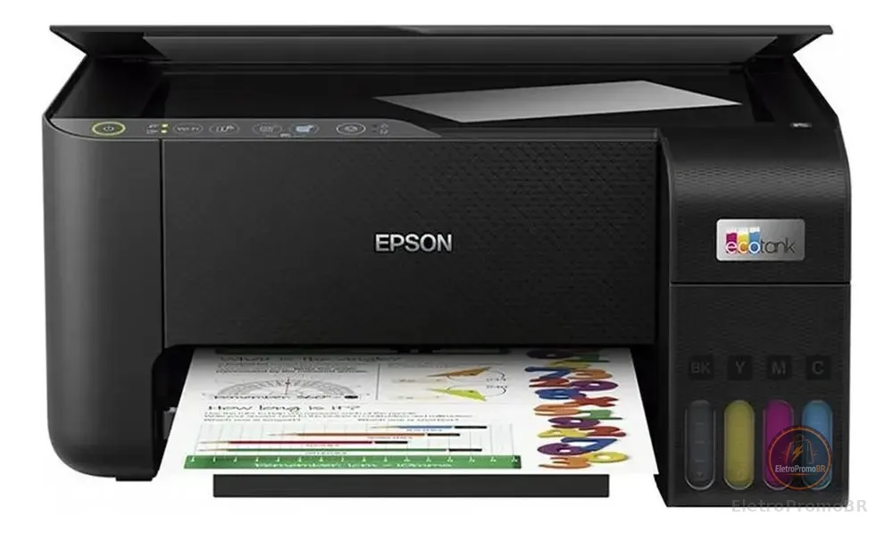 Impressora Multifuncional Tanque De Tinta Color Epson L3250 Preto