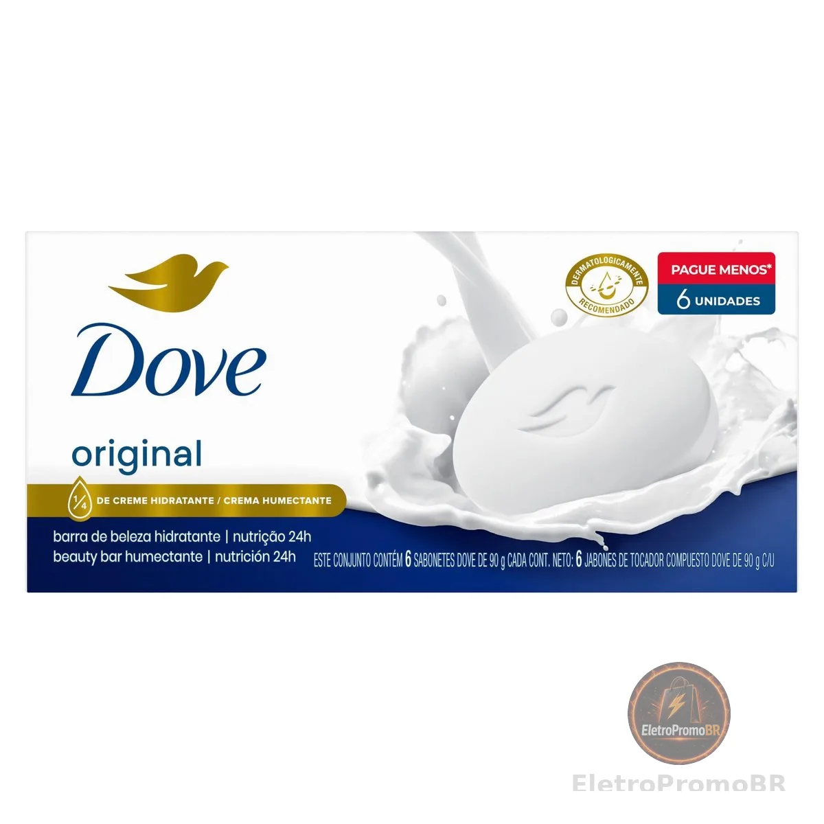 Dove Sabonete em Barra Original 90g 6 Unidades