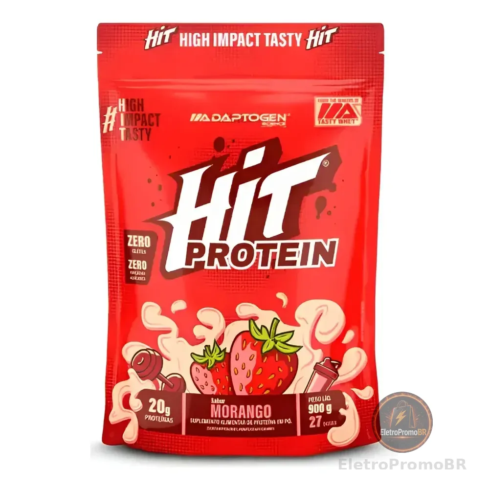 Hit Protein Whey 900g - Adaptogen Science Sabor Morango