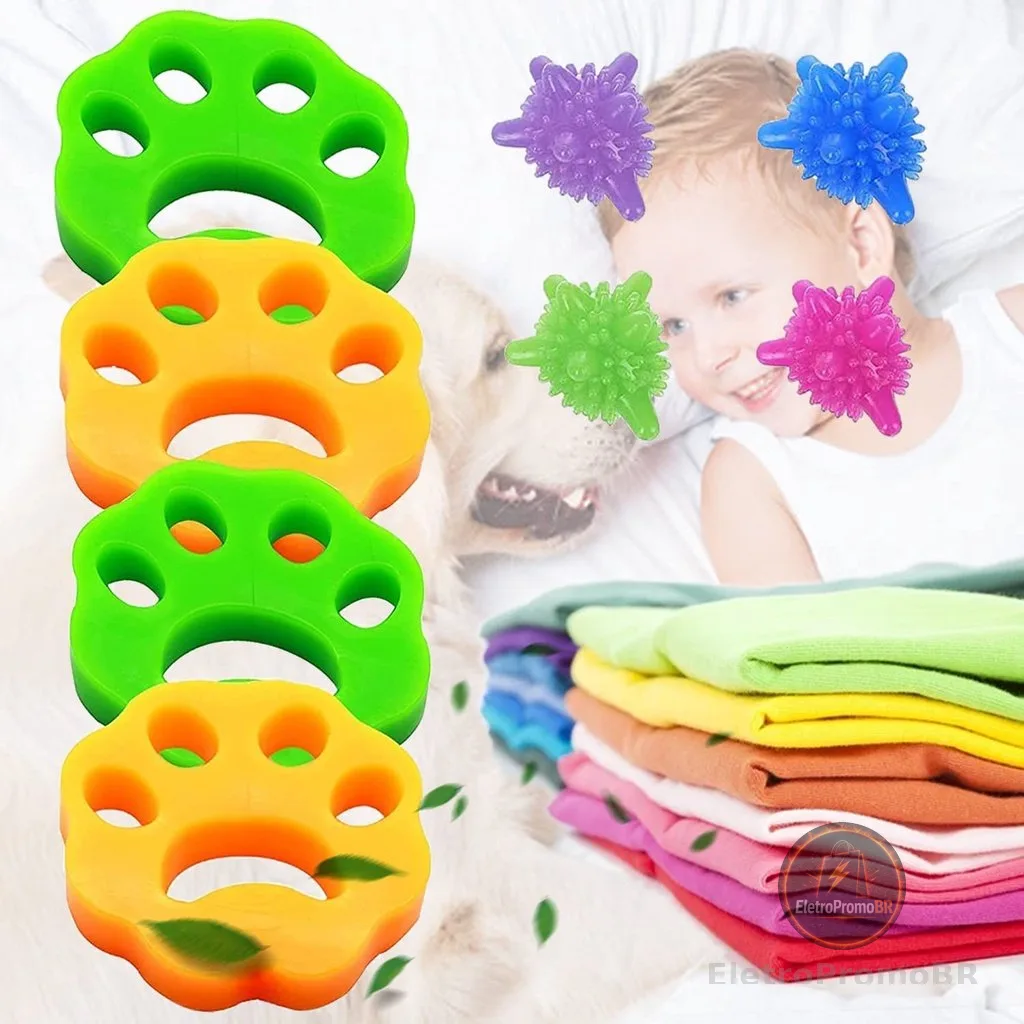Kit 10 Removedor De Pêlos Pet Máquina De Lavar Roupa