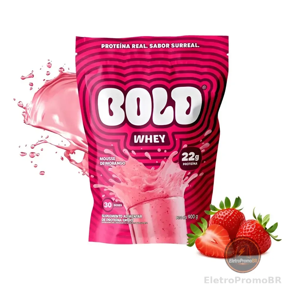 Bold Whey Mousse De Morango Refil 900g