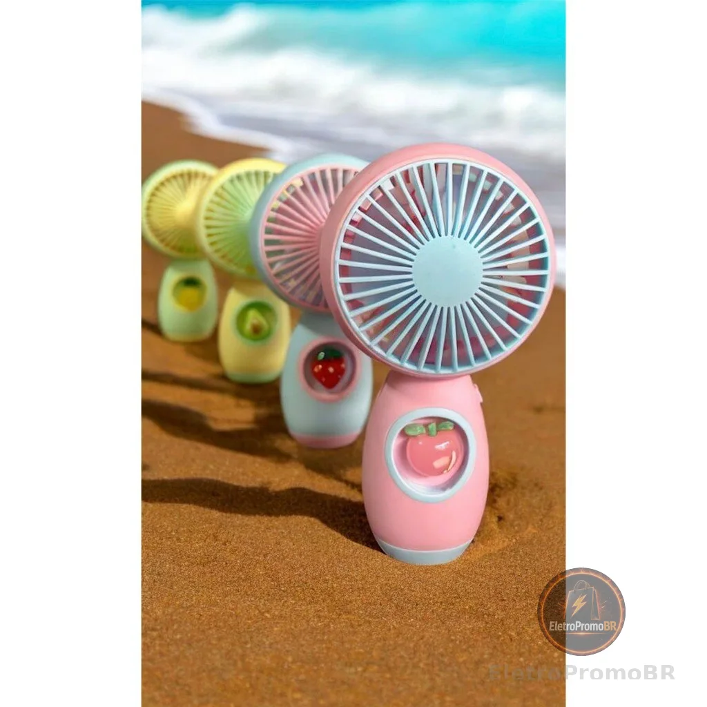 Mini Ventilador Portátil Recarregável USB com design Divertido