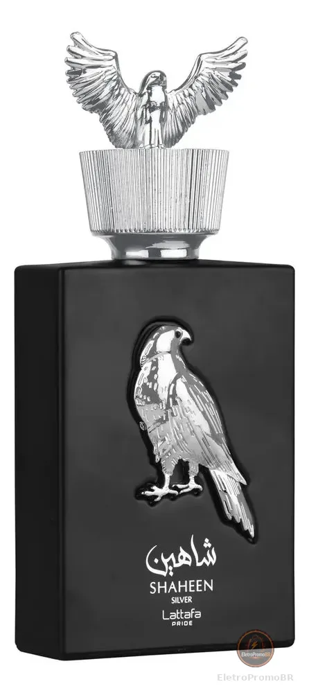 Perfume Árabe Unissex/Masculino Lattafa Shaheen Silver EDP 100ml - Original