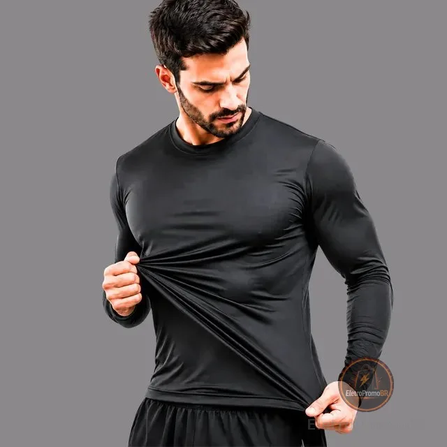 Camisa Manga Longa Uv 50 Proteção Mascunino Sol Segunda Pele