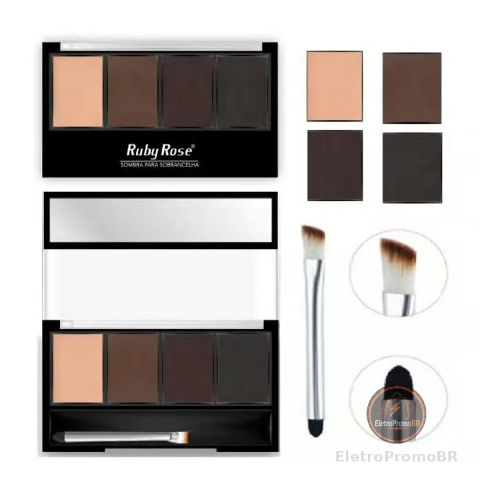 Trio De Sombras Para Sobrancelhas Com Primer Ruby Rose - Hb9354