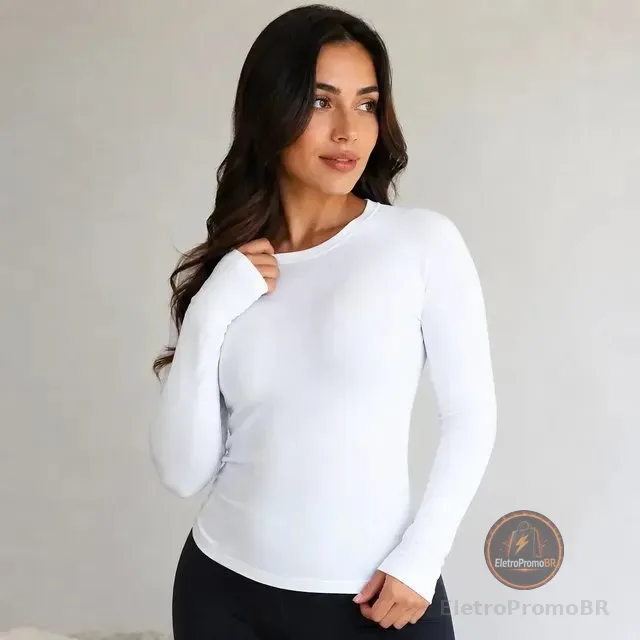 Blusa Térmica Feminina Peluciada Segunda Pele Inverno