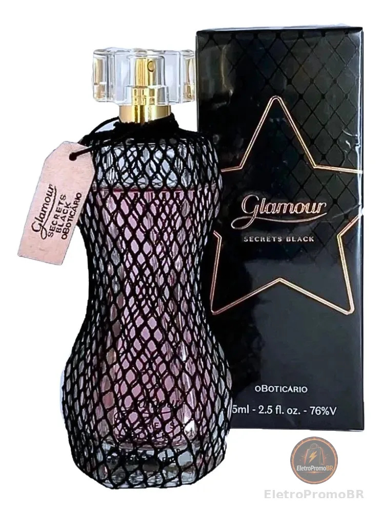 Perfume Glamour Secrets Black 75ml - Oboticário