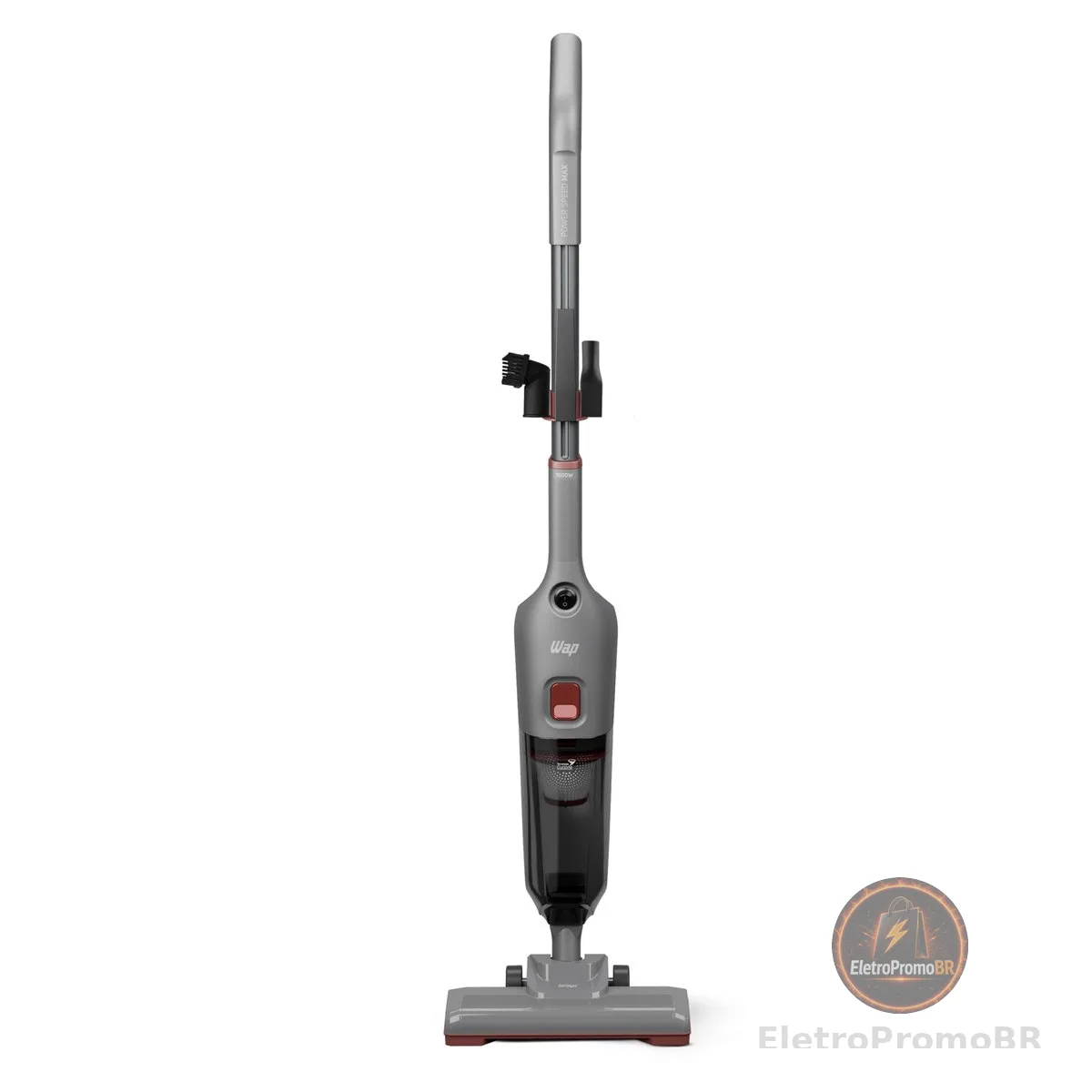 WAP Aspirador Vertical 3 Em 1 Power Speed Max 1600W de Potência Oscilação 360° Bicos Canto e Escova 127V