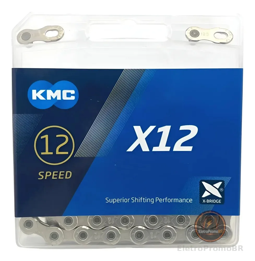Corrente Kmc X12 Silver Prata 126 Elos 12v 1x12v Mtb Speed