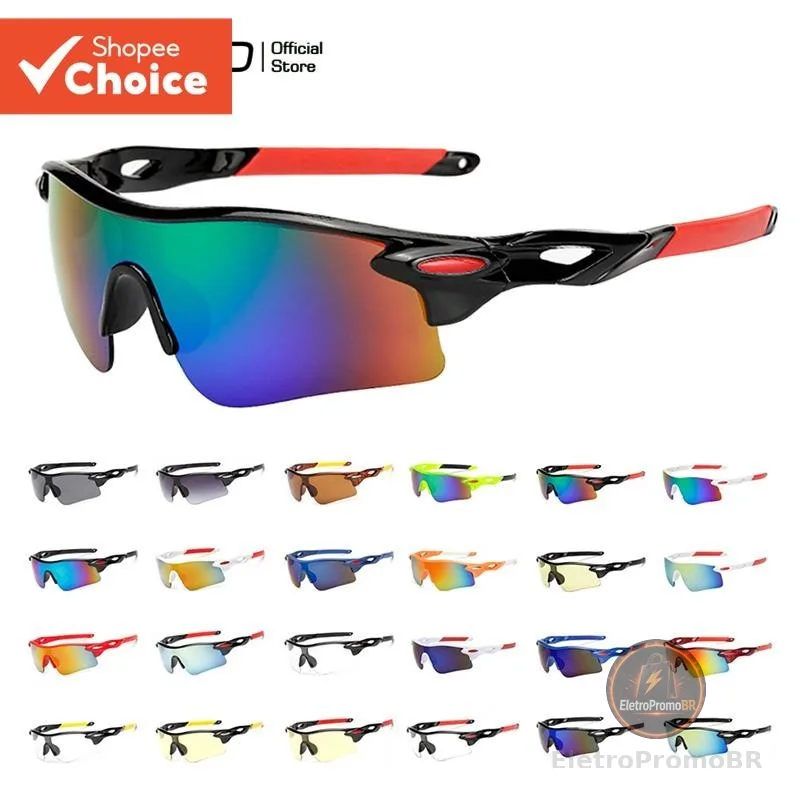 Óculos de Ciclismo AIELBRO para Atividades ao Ar Livre, Corrida, Bicicleta, Pesca e Passeios.
