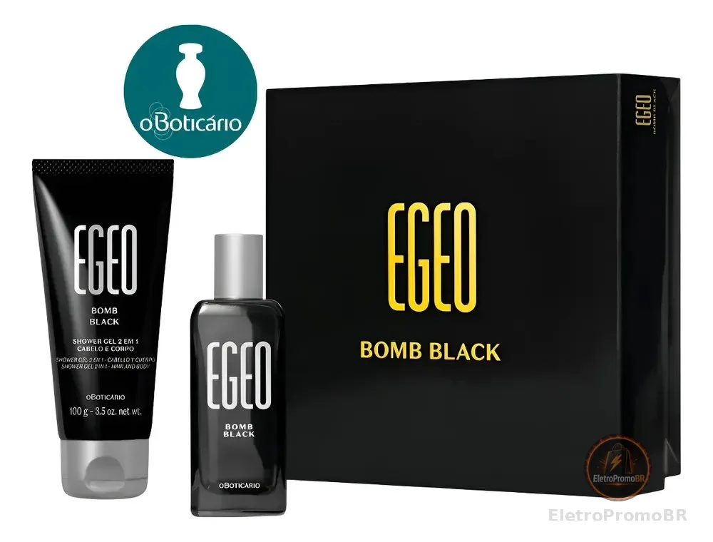 Mini Kit Presente Perfume Egeo Bomb Black 2 Itens Boticário