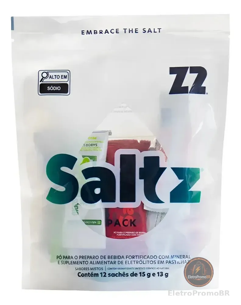 Z2 Saltz Pack 12 Sticks 15g Sortidos Eletrólitos Sódio Saltz Pack