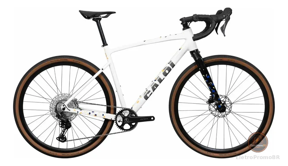 Bicicleta Aro 700 Gravel Caloi Arenita 12v Branco Xl - 59