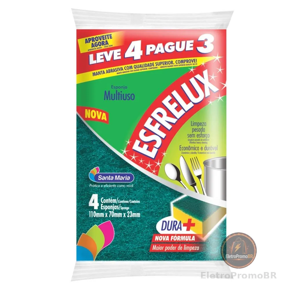 Esponja Esfrelux Leve 4 Pague 3