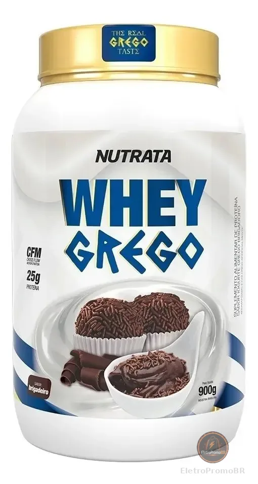 Whey Grego 900g - Nutrata - 2w Whey Concentrado/hidrolisado Sabor Brigadeiro