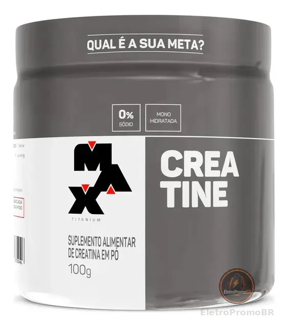 Creatina 100g Creatina Monohidratada Max Titanium Sem Sabor Alta Pureza