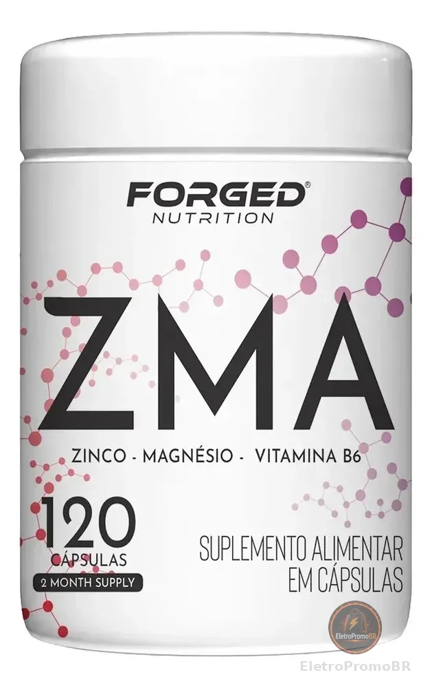 ZMA Zinco Magnésio Vitamina B6 Recuperação Qualidade Sono 120 Cápsulas - Forged Nutrition