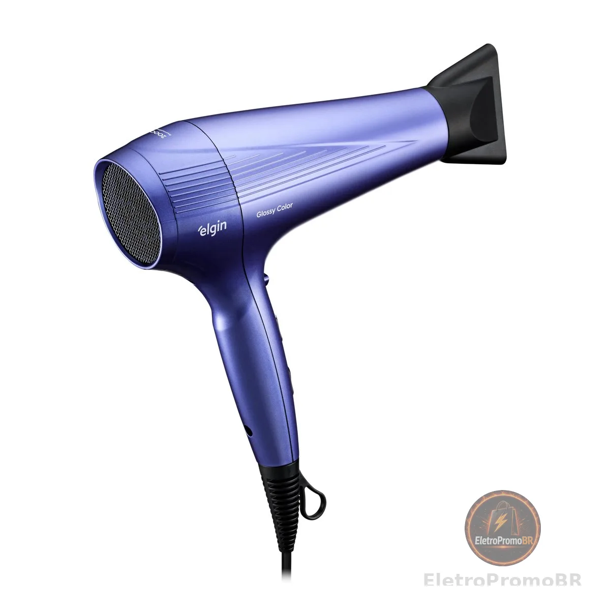 Secador de Cabelo Glossy Color Elgin 2.000W Tourmaline íon, Jato Frio e 7 opções de Combinações Roxo - 110v, Plástico