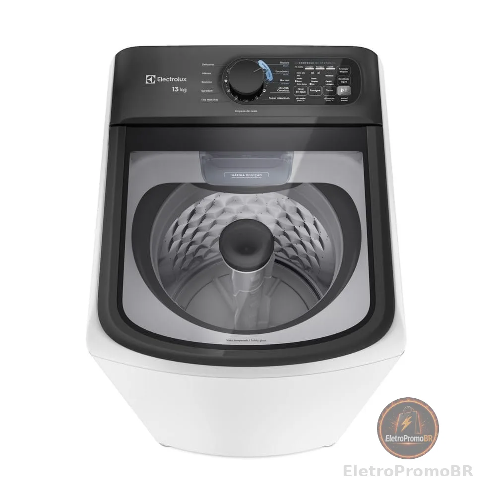 Electrolux Máquina de Lavar Electrolux Efficient 13kg Branca Compacta, Econômica e Pré-diluição (LET13) 220V