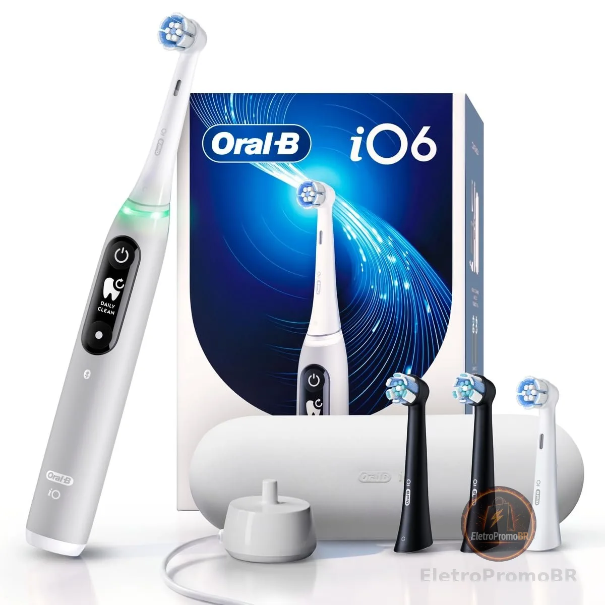 ORAL-B Escova de Dente Elétrica iO6, Conexão App, Sensor de Pressão
