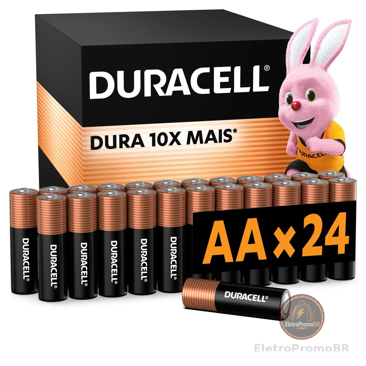 Duracell Pilhas Alcalinas AA Pequena Pack 24 Unidades – Dura até 10x Mais – Ideal para Controle de Videogame e Brinquedos