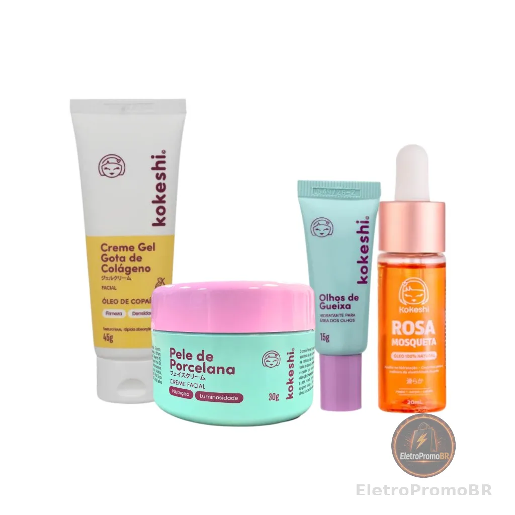 Kit Renovadores Gota de Colágeno e Rosa Mosqueta Kokeshi
