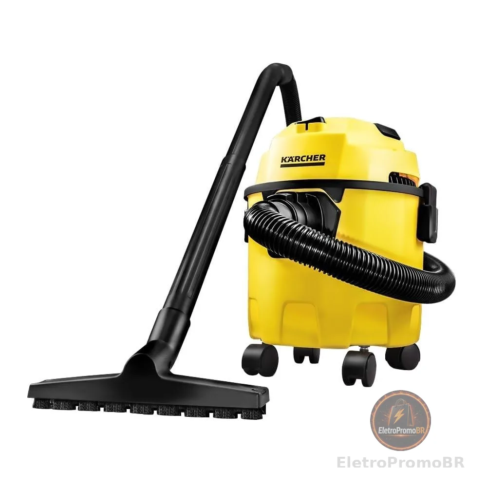 Kärcher Aspirador WDL 1 3 em 1 - Aspira Pó e Água + Função Soprador. Compacto e Portátil - Com alcance de 7,5 metros. Potência de 1500W 220v