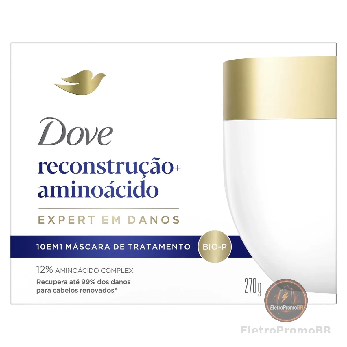Dove Máscara Capilar 10 em 1 Reconstrução + Aminoácido 270g