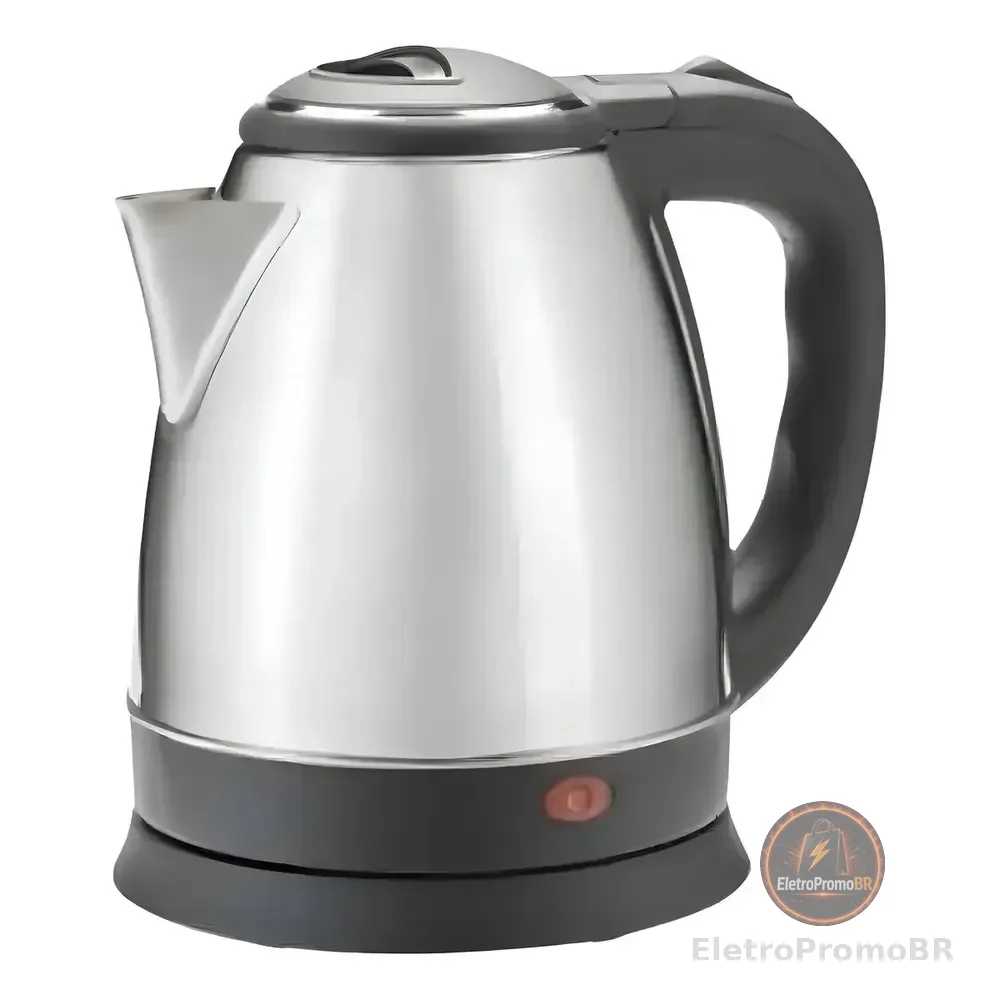 Chaleira Elétrica Inox 2l 1500w Aquecimento Rápido Automática Prateado 220v