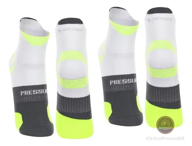 Kit 2 Meia Dupla Camada Corrida Anti Bolha Lupo Power 15424