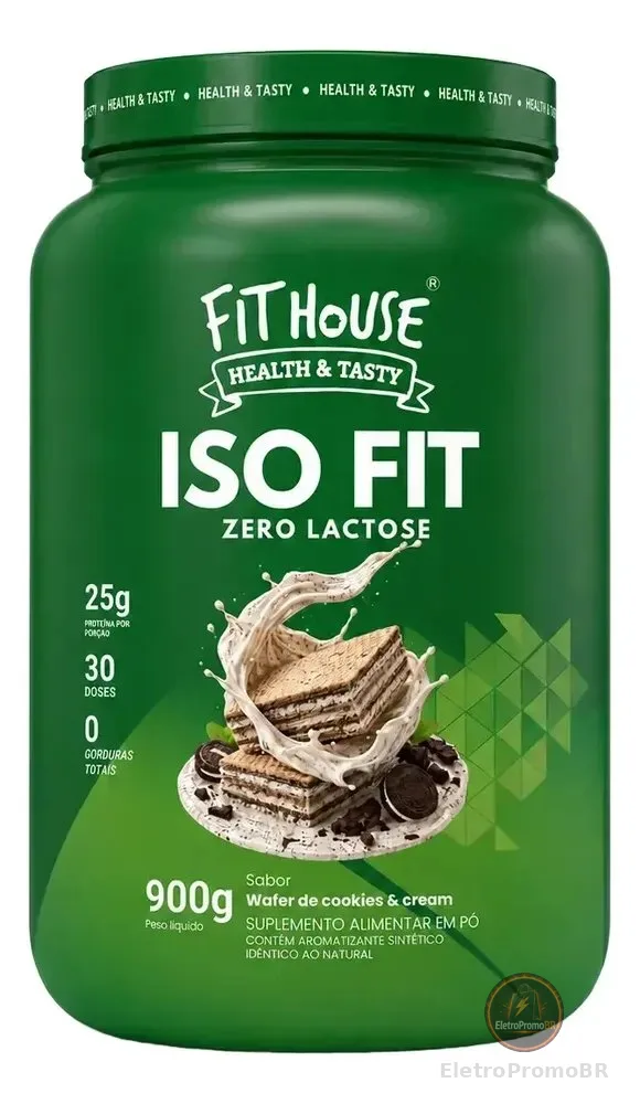 Iso Fit Proteina Isolada Zero Lactose Fit House 900g Wafer De Cookies And Cream