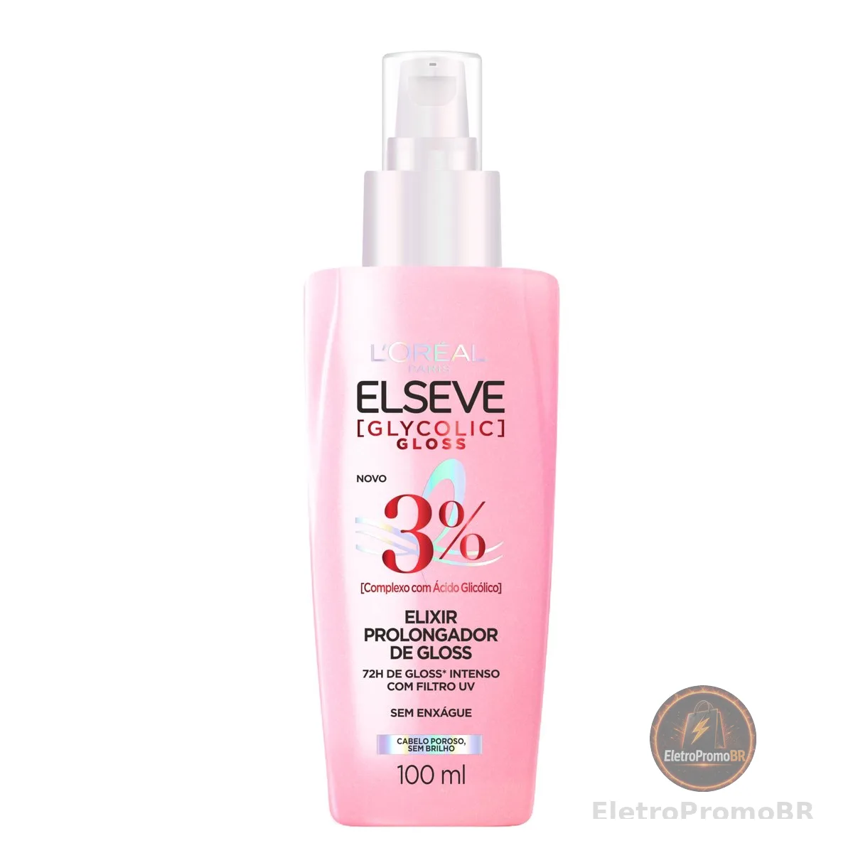 L'Oréal Paris Elseve Glycolic Gloss, Sérum Finalizador Antiporosidade 100ml