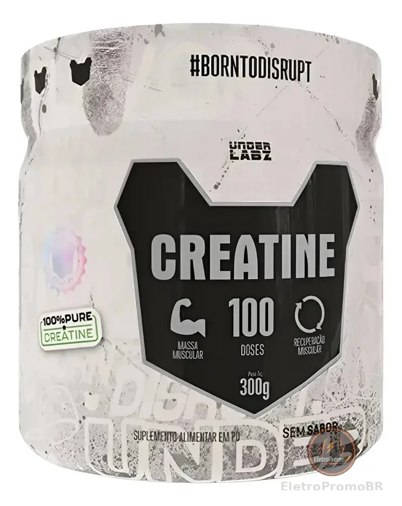 Creatina Borntodisrupt 300g Under Labz 100% Pura Importada Neutro