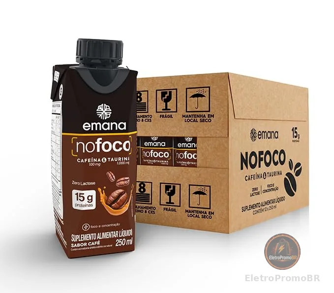 Emana Bebida Proteica NOFOCO 15g Sabor Café - 12 Unidades de 250ml