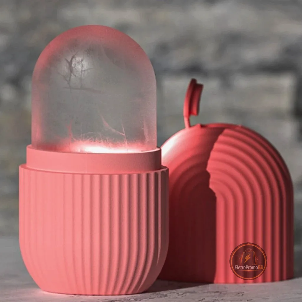 Massageador Ice Rolo Para Rosto Material de Silicone Tratamento de Poros e Rugas LOJA TOPMIX