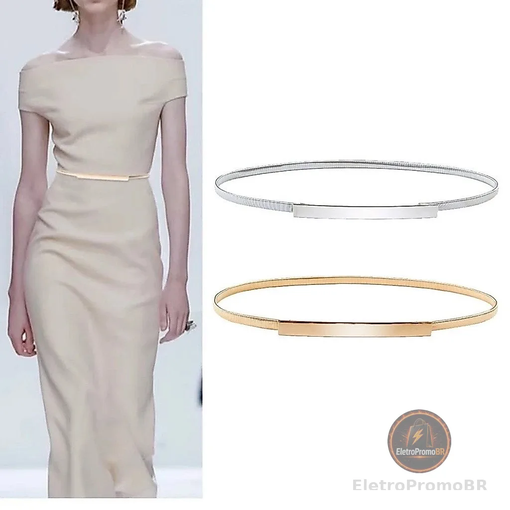 Cintos Finos Para Vestidos Elástico Trecho Feminino Cintura Cintos De Metal
